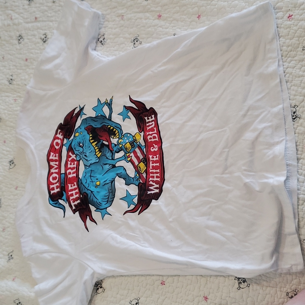 Rex white blue t shirt